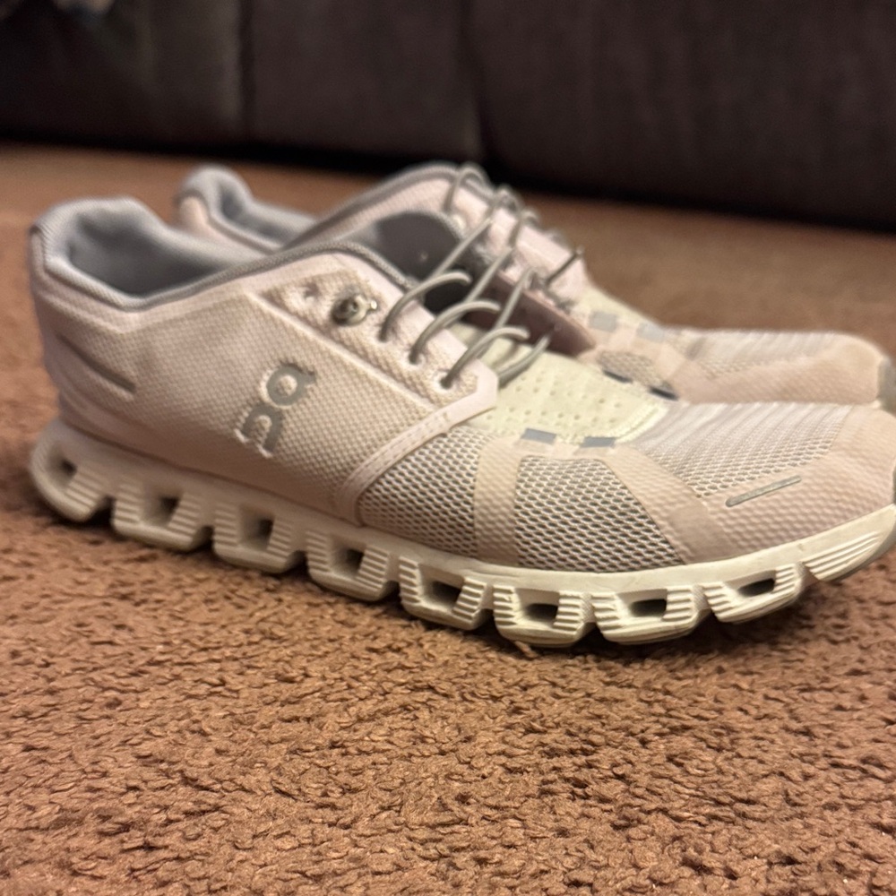 On Running Cream Athletic Sneakers